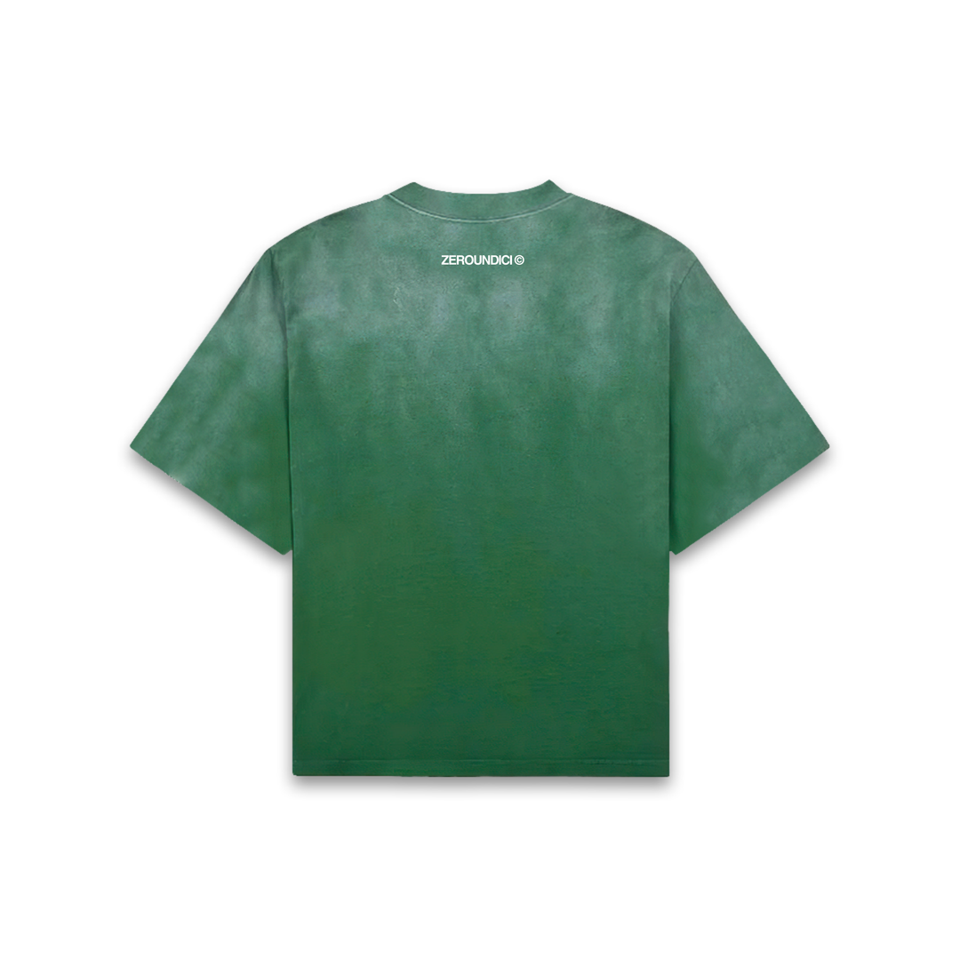 "LOVE & HATE" Green Faded Tee