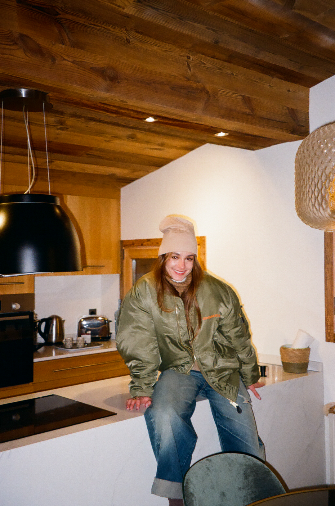 "ZERO STAR" Beige Beanie