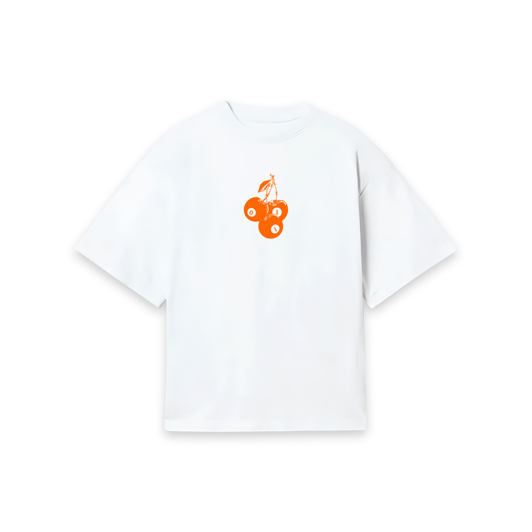"SPIKED CHERRIES" White Tee