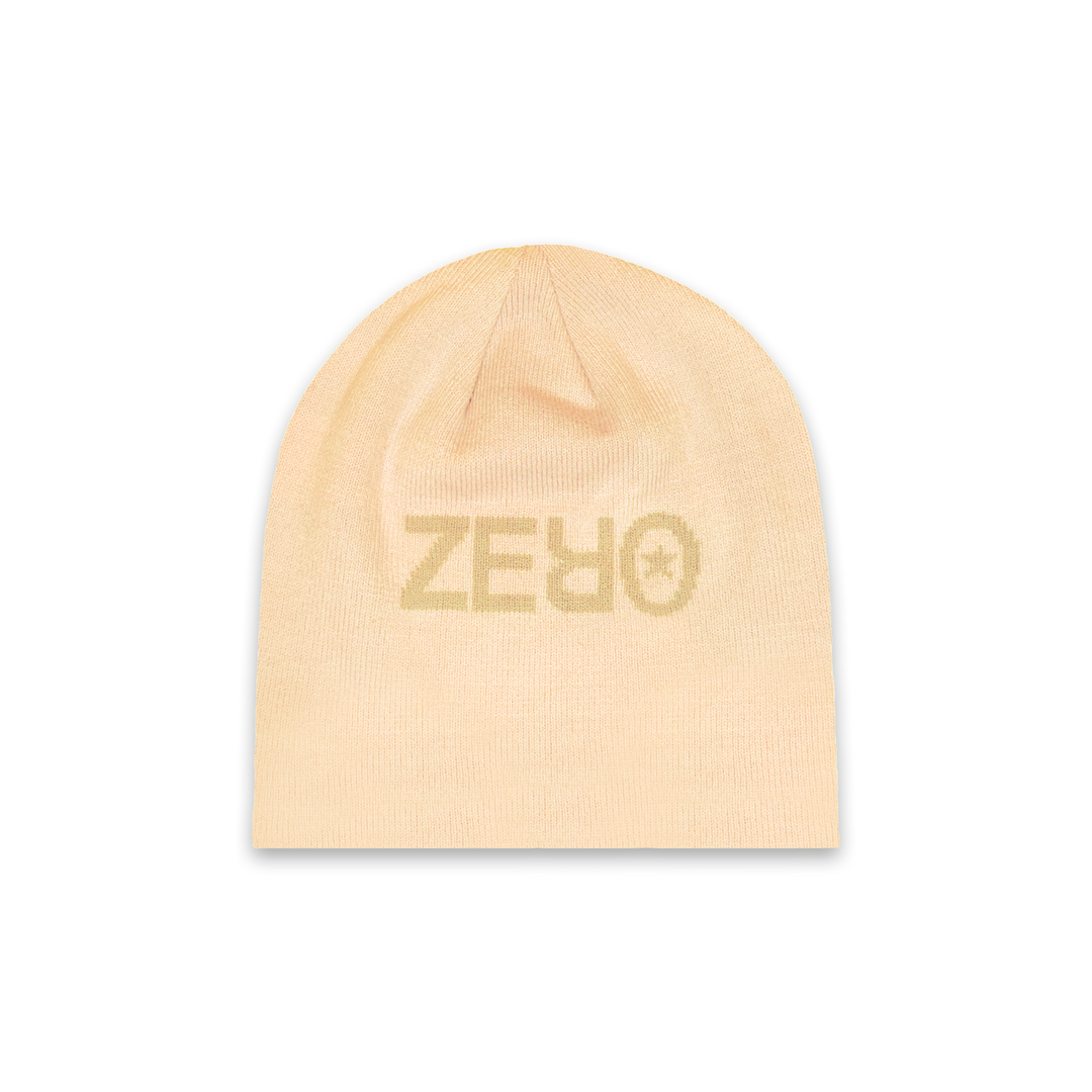 "ZERO STAR" Beige Beanie