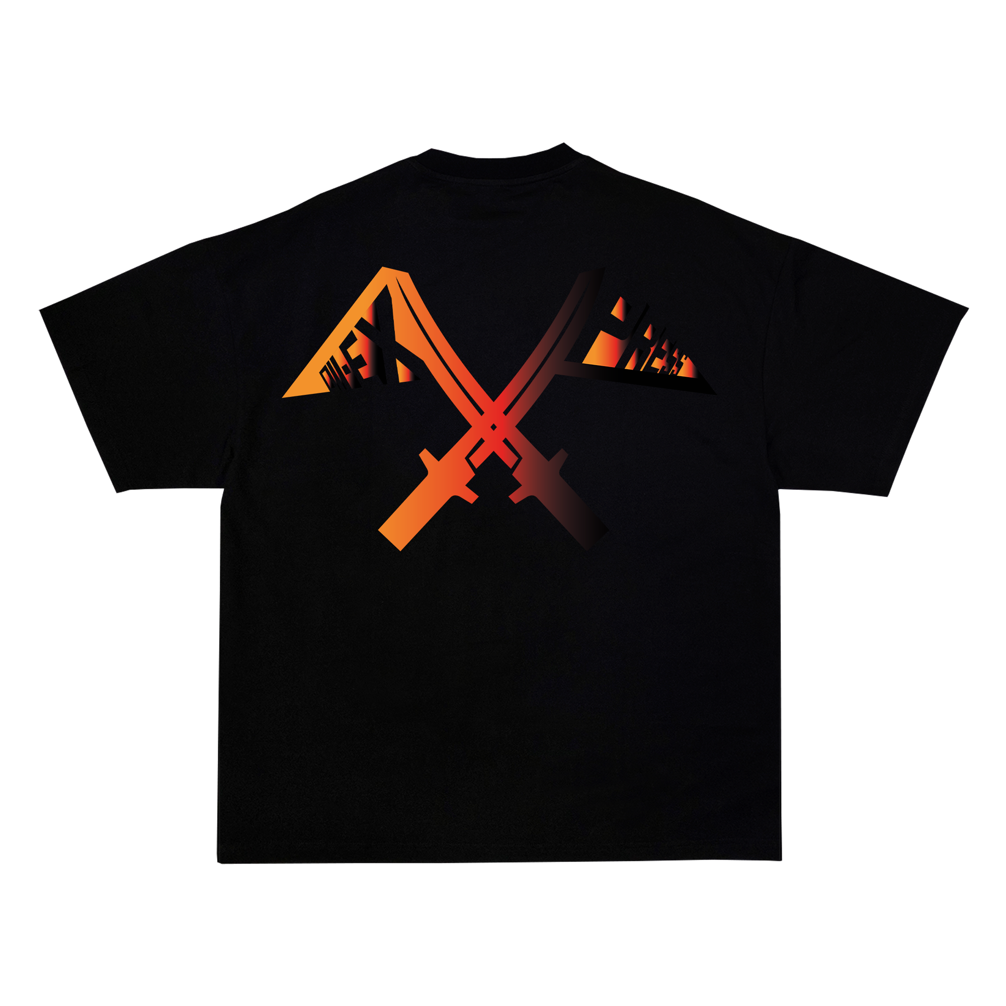 "KATANA LAVA" Black Tee - 011-EXPRESS 