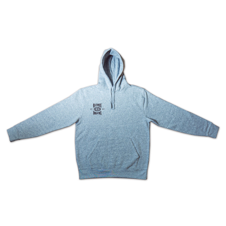 “BLUE CAMO GLOBE" Grey Hoodie - 011-EXPRESS 