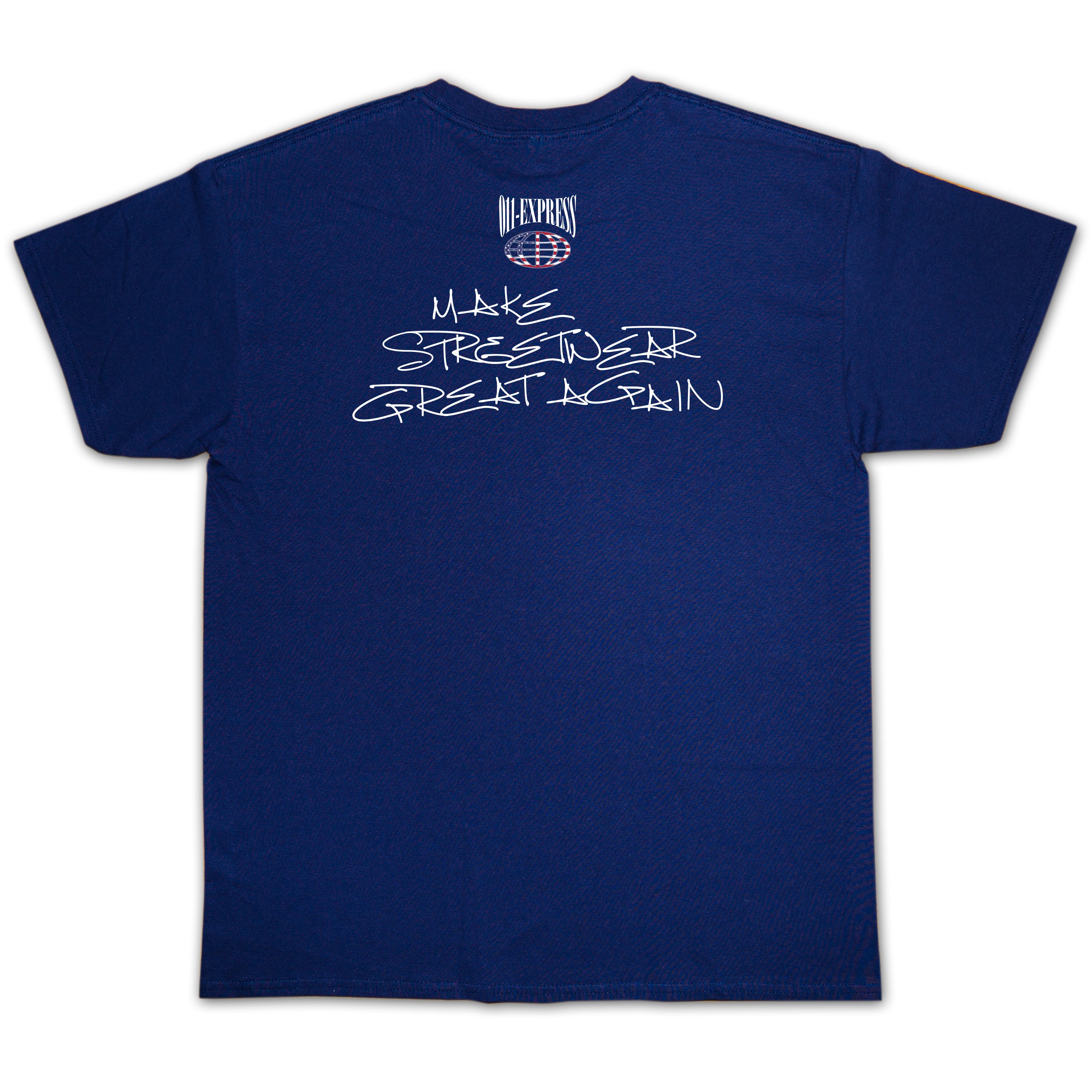 "DONALD WEST" Navy Tee - 011-EXPRESS 