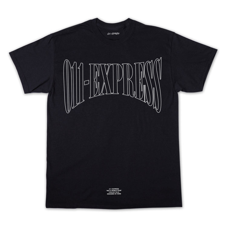 "NOT A WORLD TOUR EMPTY LOGO" Black Tee - 011-EXPRESS 