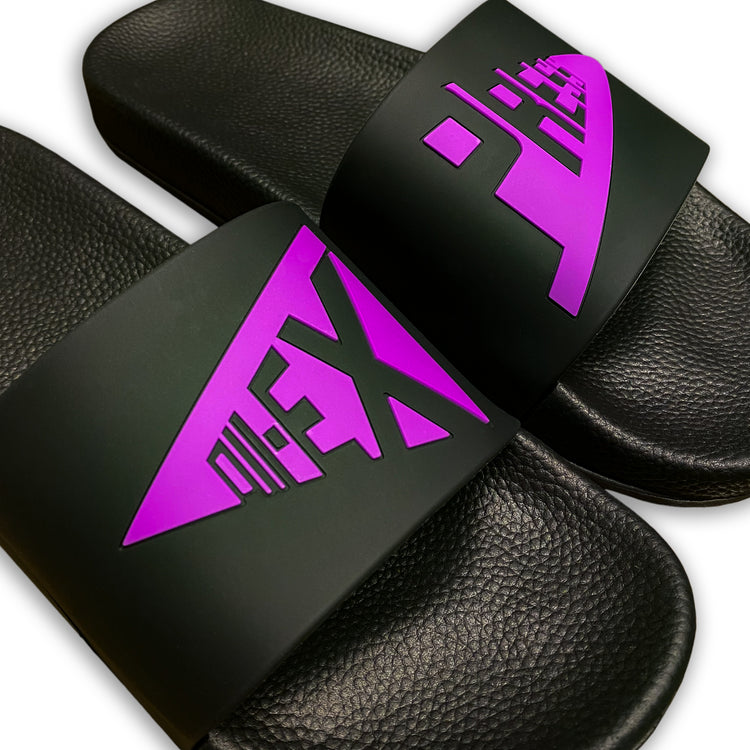 "SPLIT LOGO" Violet 3D Embossed Slides - 011-EXPRESS 