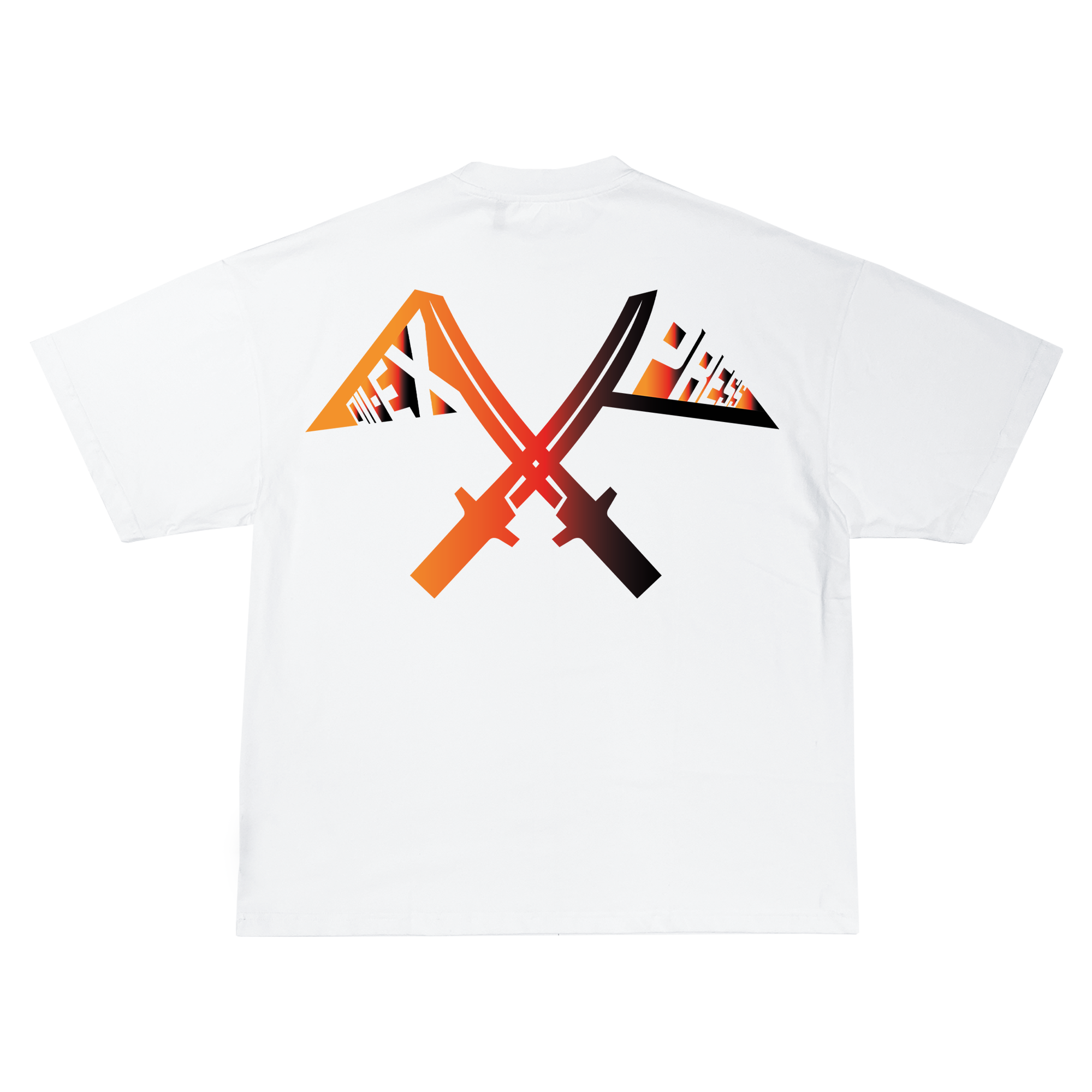 "KATANA LAVA" White Tee - 011-EXPRESS 