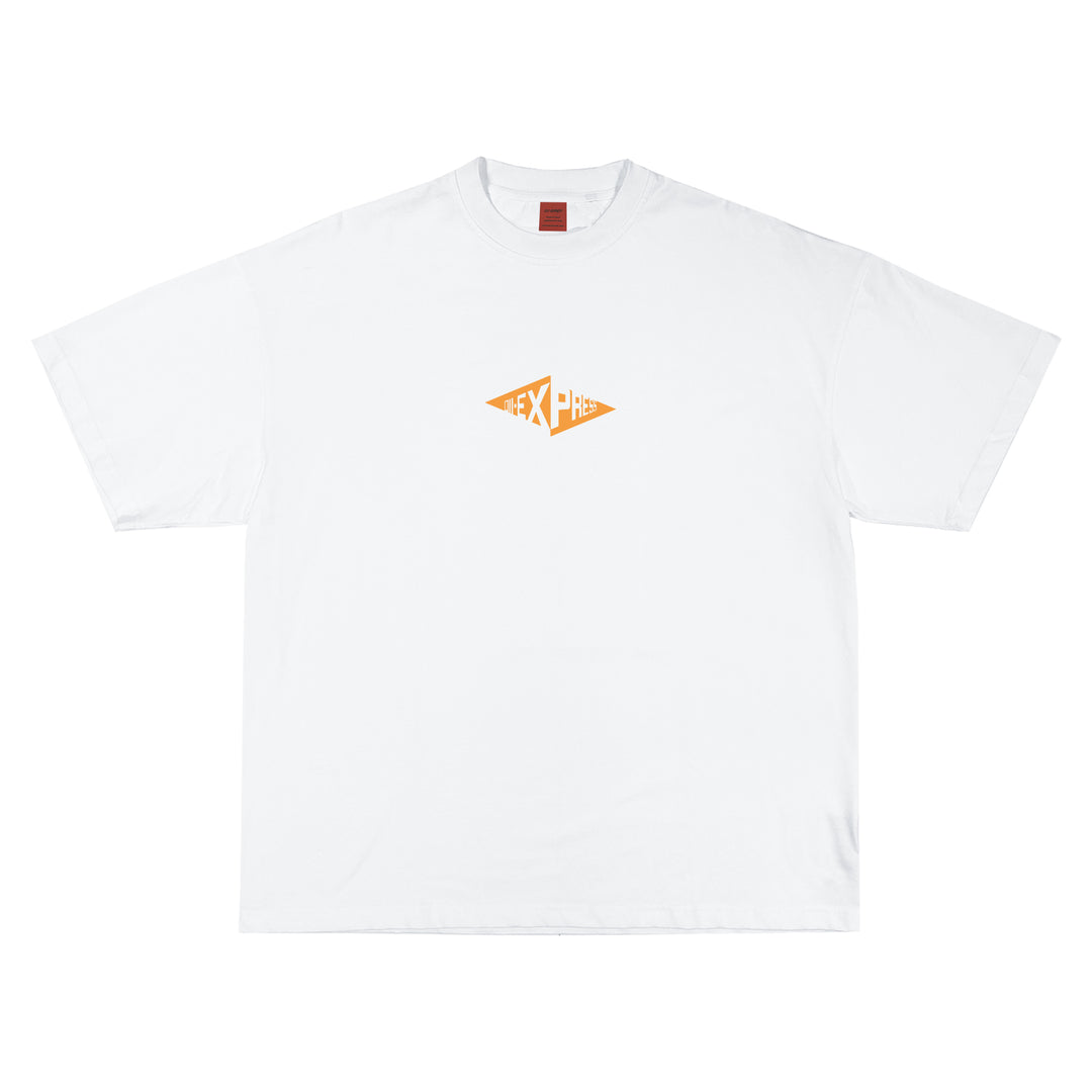 "KATANA LAVA" White Tee - 011-EXPRESS 